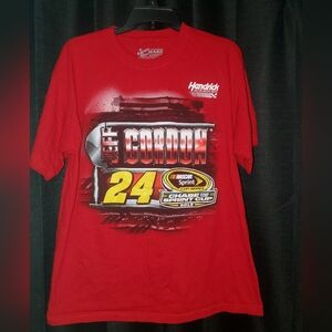 Jeff Gordon Hendrick Motorsports #24 Chase Sprint Cup 2013 Red T-Shirt Size L